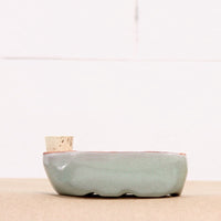 Self-watering seed pot | Non-toxic Terracotta seed tray no plastic | glaze color lichen light green self-watering pot | Orta Sixie