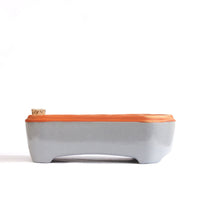 Self-watering seed pot | Terracotta seed tray no plastic | Fog color - light gray-blue self-watering pot | Orta 12-Pack