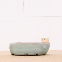 Self-watering seed pot | Non-toxic Terracotta seed tray no plastic | glaze color lichen light green self-watering pot | Orta Sixie